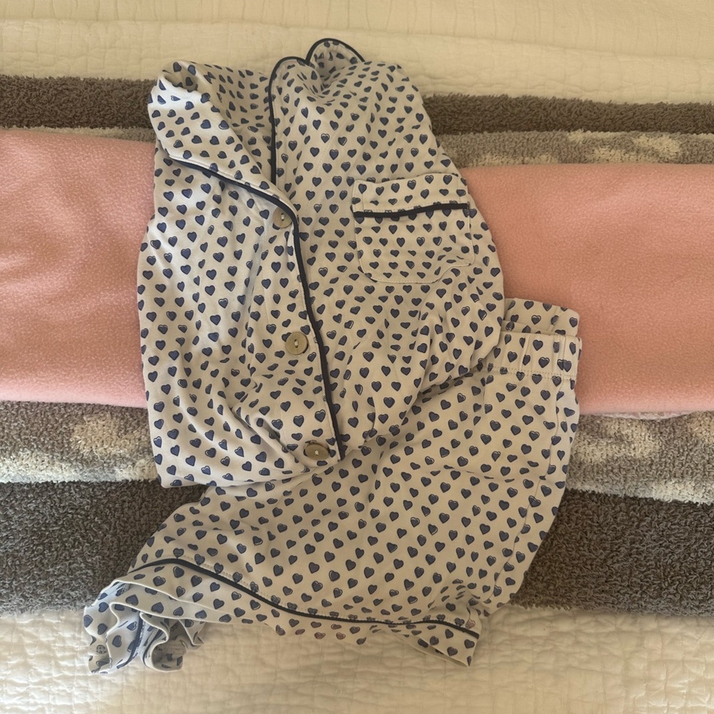 Heart Print Pajama Set